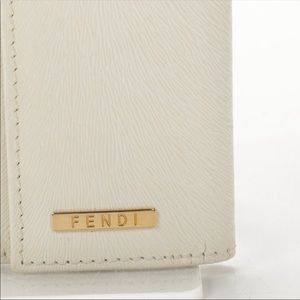 FENDI 6 Key Hook Case in Textured Leather